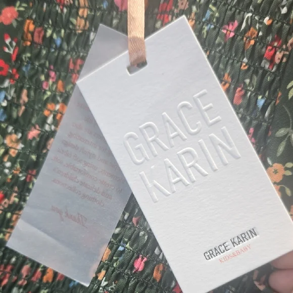 GRACE KARIN Girls Fall Dress Floral Long Sleeve Ruffle Elastic Waist SZ-10 - Picture 9 of 9